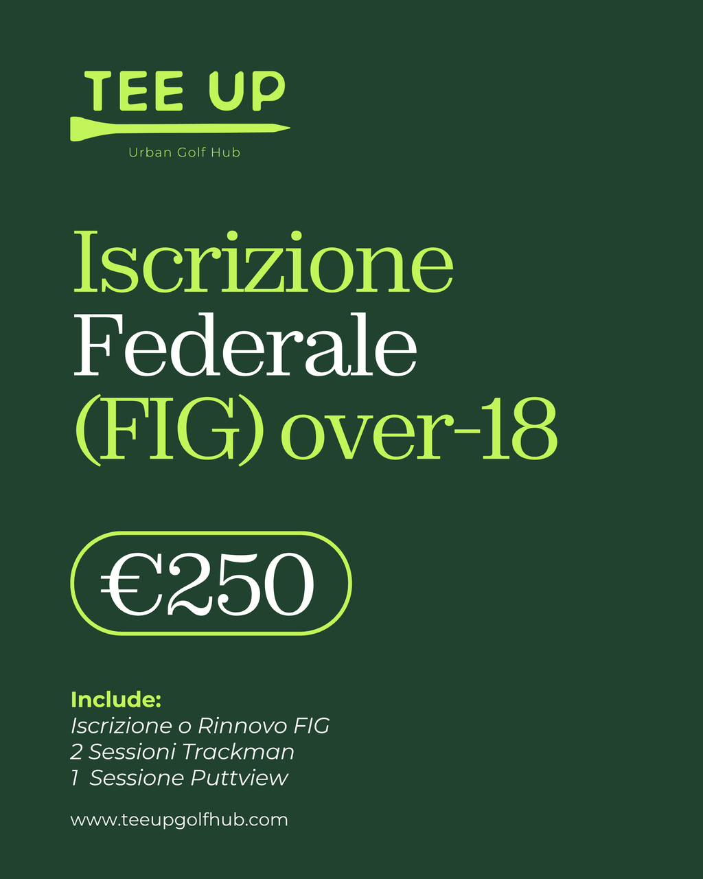 Tesseramento Federale (FIG) | Over 18