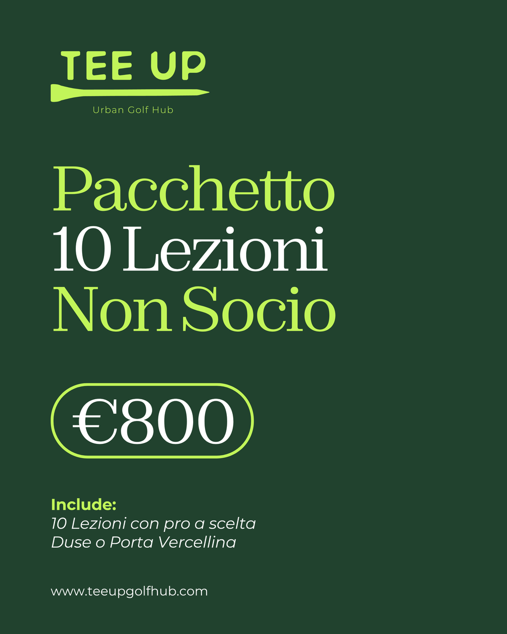 Pacchetto 10 Lezioni | Non Socio