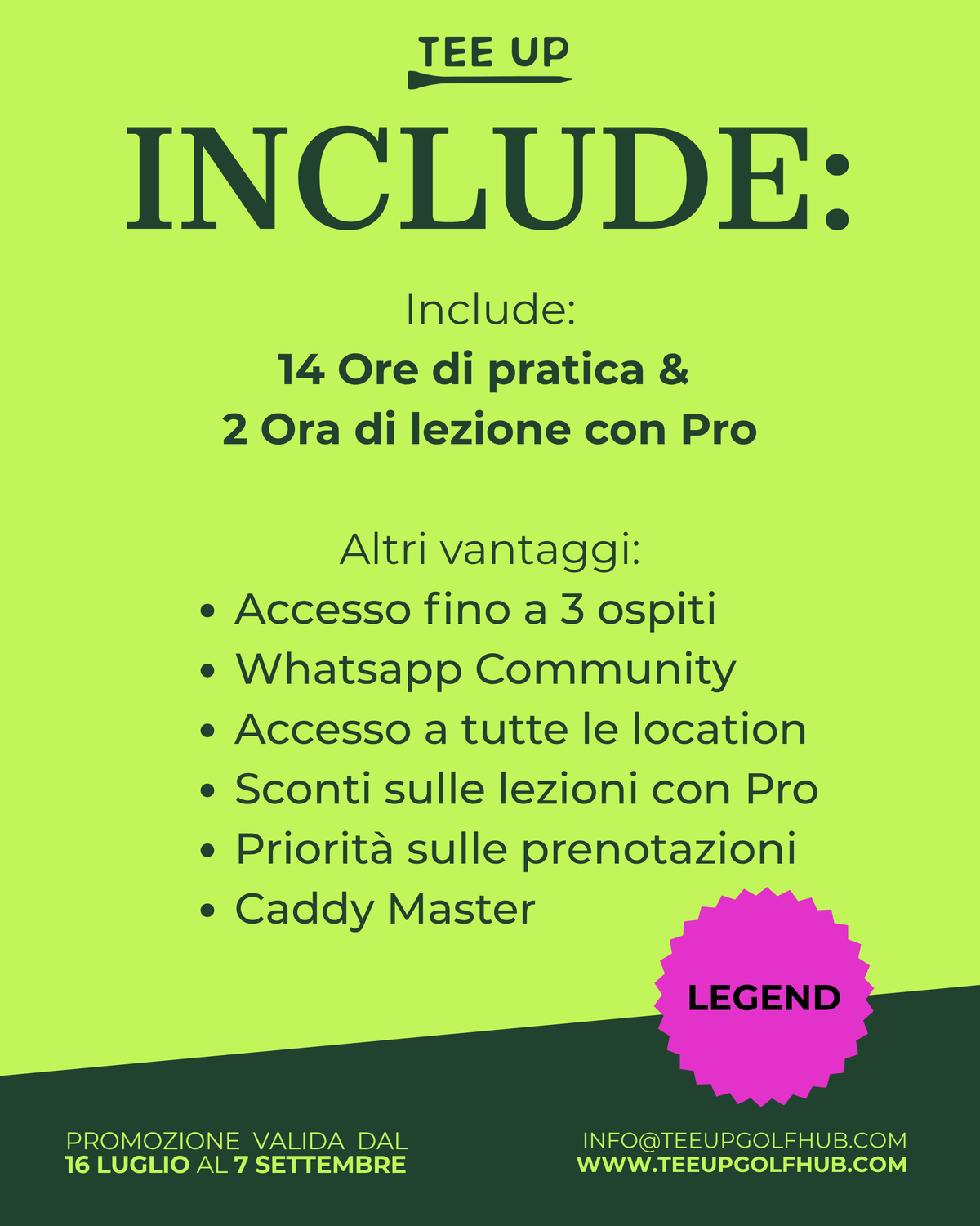 Promo Back To Business - Membership Annuale Legend