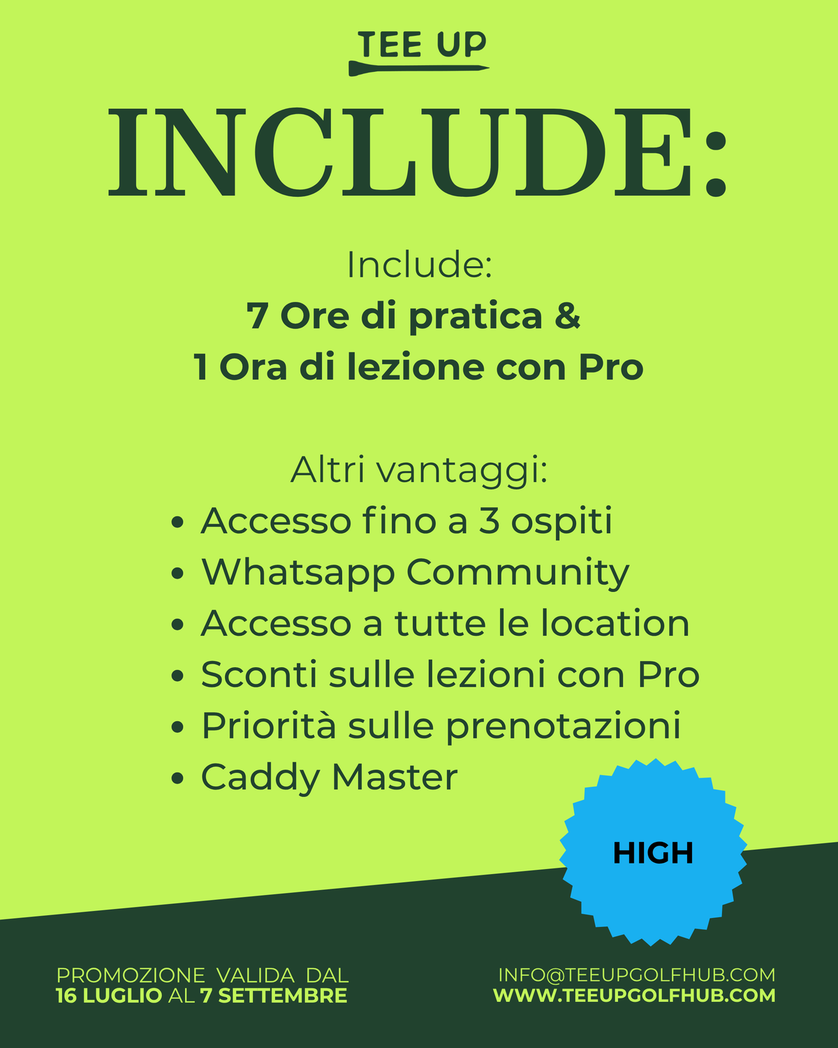 Promo Back To Business - Membership Annuale High