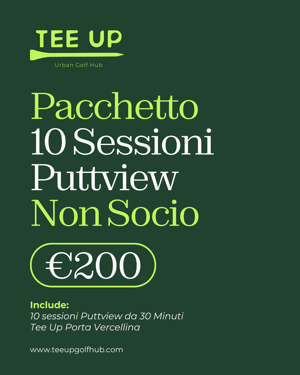 Pacchetto 10 sessioni Puttview | Non socio